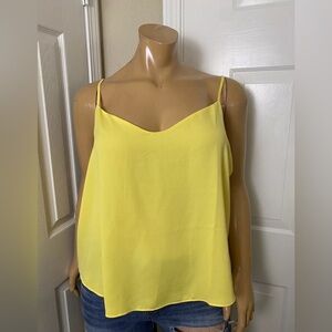 NEW J CREW 365 Womens Tank Top Size 22 Yellow Adjustable Plus Size Blouse